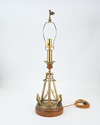 Lot 97 - Brass Anchor-Form Table Lamp