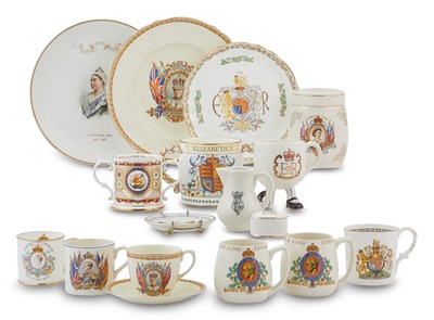 Lot 112 - Group of English Royal Family Commemorative Transfer Printed Porcelain Articles