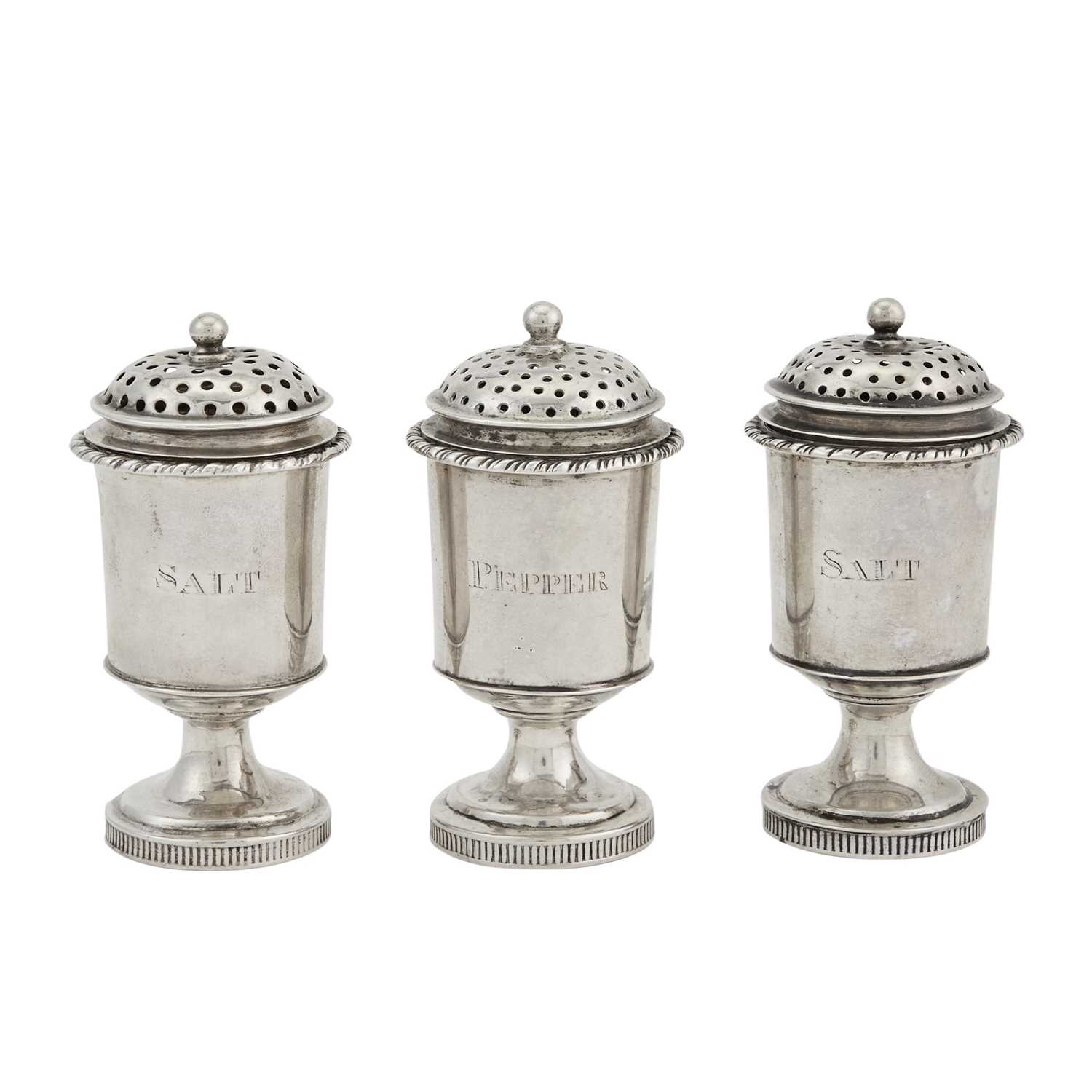 Lot 191 - Three Indian Colonial Silver Casters