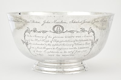 Lot 166 - American Sterling Silver Reproduction of Paul Revere's Sons of Liberty Bowl