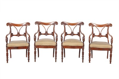 Lot 216 - Set of Four Swedish Neoclassical Upholstered...