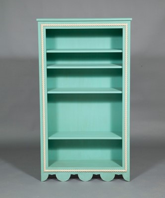 Lot 5026 - Bette Midler: Green Painted Wood Open Bookcase