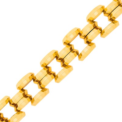Lot 75 - Wide Gold Link Bracelet