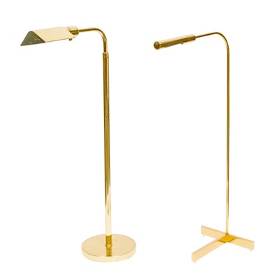 Lot 153 - Two Brass Floor Lamps