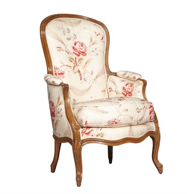 Lot 152 - American Rococo Revival Upholstered Walnut Armchair