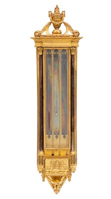 Lot 151 - Louis XVI Giltwood and Patinated Metal Barometer
