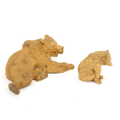 Lot 122 - Two Gilt-Bronze Figures of Bears