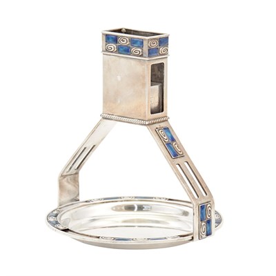 Lot 79 - Fabergé Silver Ashtray and Match Safe Moscow,...
