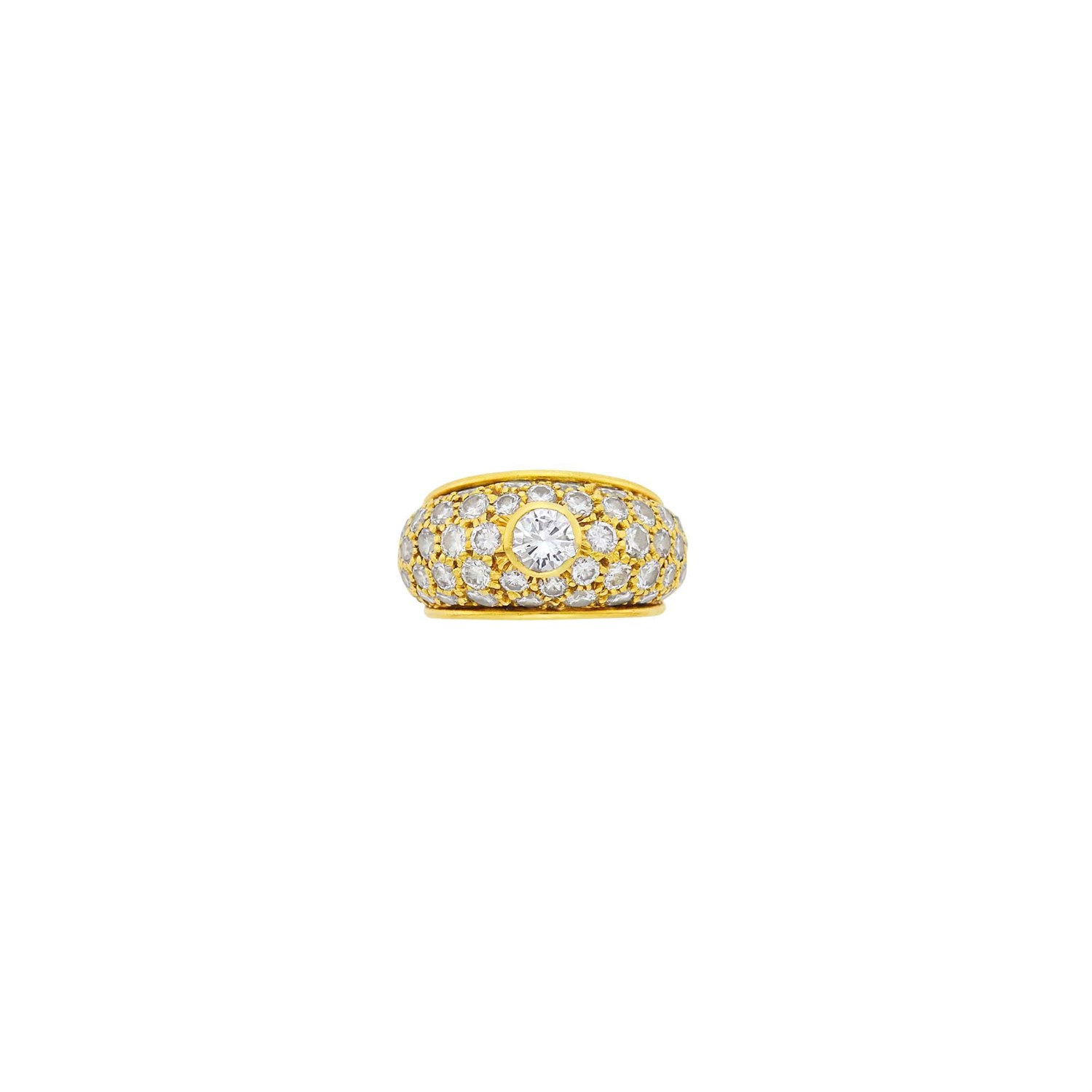 Lot 10 - Tambetti Gold and Diamond Bombé Pinky Ring