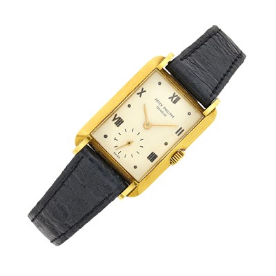 Lot 49 - Patek Philippe Gentleman's Gold 'Gondolo' Wristwatch, Ref. 1488