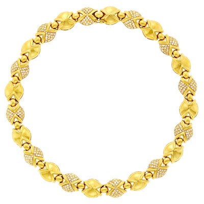 Lot 17 - Gold and Diamond Necklace