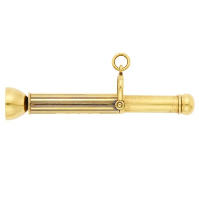 Lot 1087 - Tiffany & Co. Gold and Metal Cigar Pusher Pendant