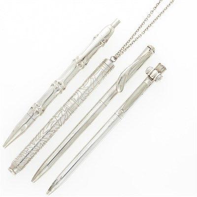 Lot 1200 - Tiffany & Co. Four Silver Pens