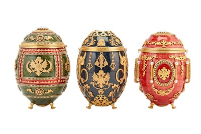 Lot 199 - Group of Three Vivan Alexander Jeweled Egg...