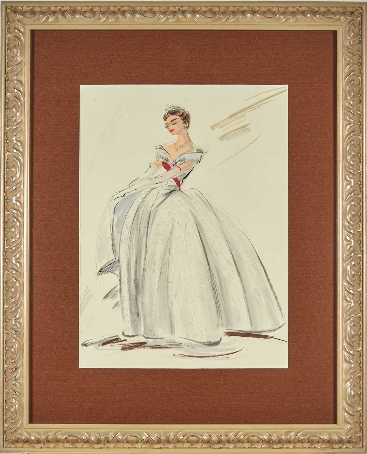 Lot 5101 - A sketch of Audrey Hepburn in Roman Holiday