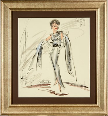 Lot 5119 - An original Edith Head sketch for Judy Garland