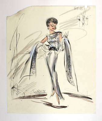 Lot 5119 - An original Edith Head sketch for Judy Garland