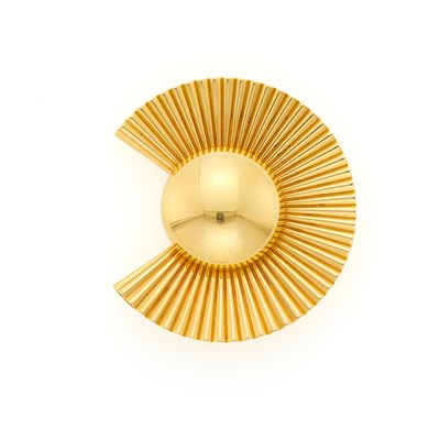 Lot 1074 - Tiffany & Co. Gold Clip-Brooch