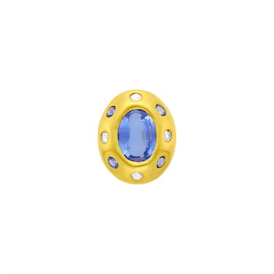 Lot 14 - Darlene de Sedle High Karat Gold, Sapphire and Diamond Ring