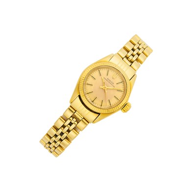 Lot 26 - Rolex Gold 'Oyster Perpetual' Wristwatch, Ref. 6719