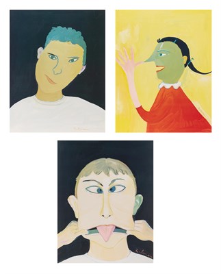 Lot 119 - Maira Kalman (b. 1949) [PORTRAITS] Three color...