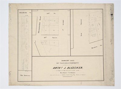 Lot 306 - [AUCTION MAPS- NEW YORK CITY] BLEECKER,...