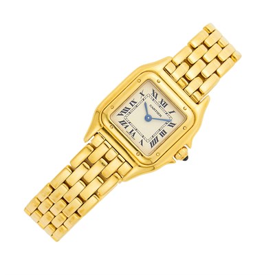 Lot 105 - Cartier Gold 'Panthère' Wristwatch