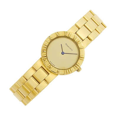 Lot 15 - Tiffany & Co. Gold 'Atlas' Wristwatch