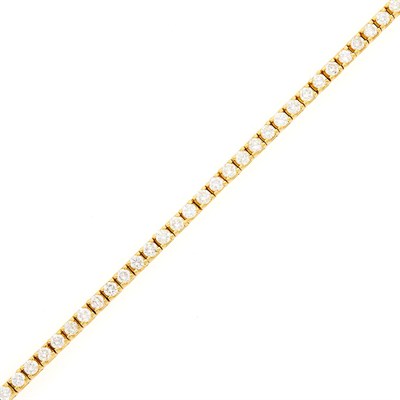 Lot 1028 - Gold and Diamond Bracelet