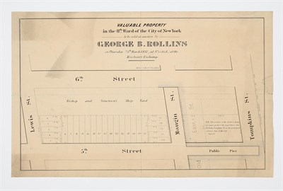 Lot 307 - [AUCTION MAPS- NEW YORK CITY] ROLLINS, GEORGE...