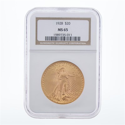 Lot 1059 - United States 1928 $20 St. Gaudens NGC MS65...