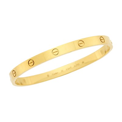 Lot 4 - Cartier Gold 'Love' Bangle Bracelet