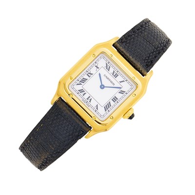 Lot 74 - Cartier Gold 'Santos' Wristwatch