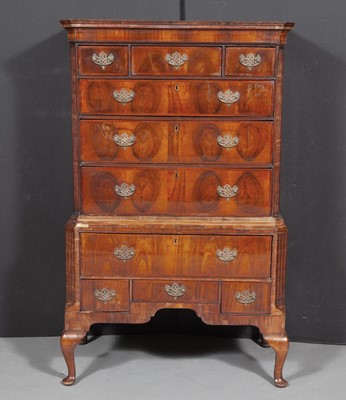 Lot 124 - George II Inlaid Walnut Chest on Stand