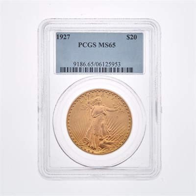 Lot 1082 - United States 1927 $20 St. Gaudens PCGS MS65
