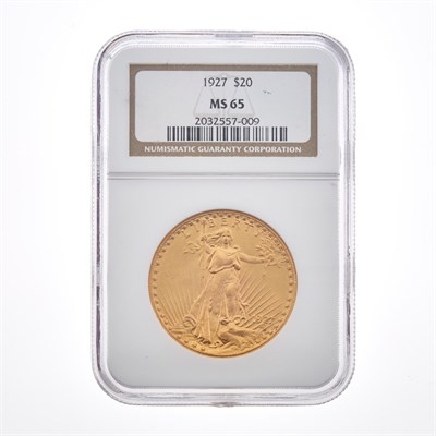 Lot 1081 - United States 1927 $20 St. Gaudens NGC MS65