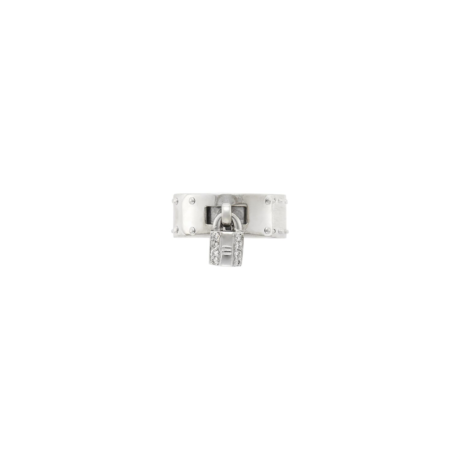 Lot 49 - Hermès White Gold and Diamond 'Kelly' Band Ring, France