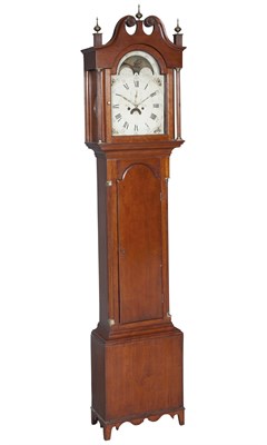 Lot 228 - Federal Cherry Tall Case Clock