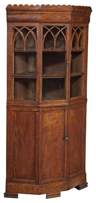 Lot 293 - Figured Maple Corner Cupboard Possibly Ohio,...