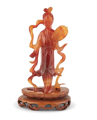 Lot 157 - An Agate Figural Carving