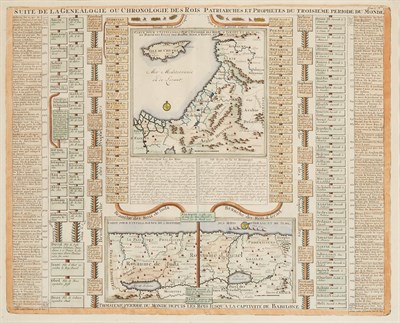 Lot 281 - [MAP] CHATELAIN, HENRI. Suite de la Genealogie...