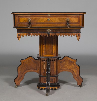 Lot 212 - Victorian Inlaid Marquetry and Part Ebonized Center/Games Table