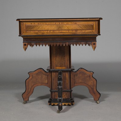 Lot 212 - Victorian Inlaid Marquetry and Part Ebonized Center/Games Table