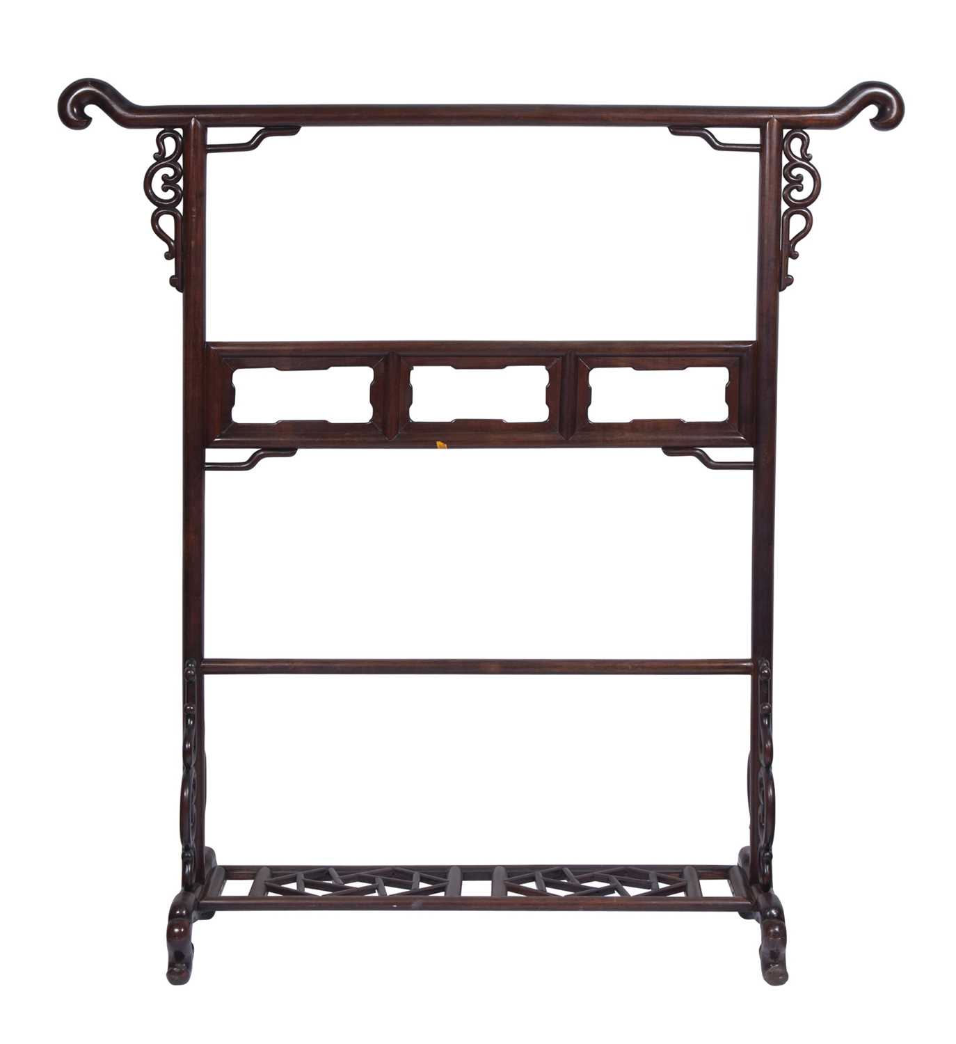 Lot 67 - A Chinese Hardwood Clothing Rack, Yijia