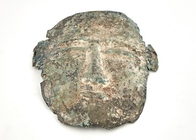 Lot 60 - A Chinese Silver Funerary Mask