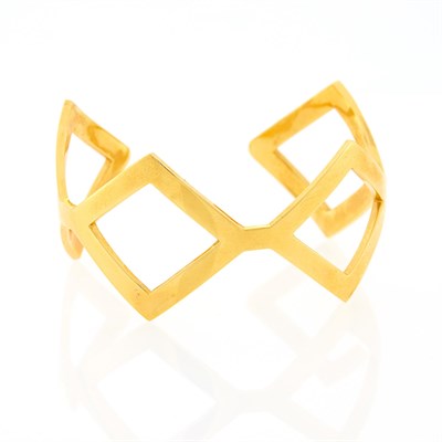 Lot 1017 - Gold Cuff Bracelet