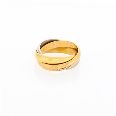 Lot 1004 - Cartier Tricolor Gold 'Trinity' Ring