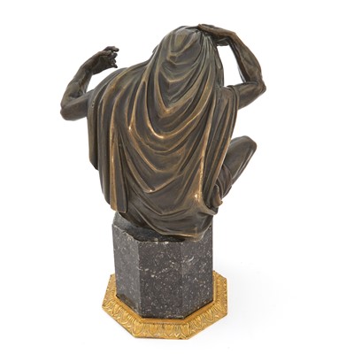 Lot 93 - Bronze Figure of a  Nude Man Pulling a Cloak over his Head