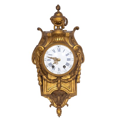 Lot 350 - Louis XVI Style Gilt-Metal Cartel Clock