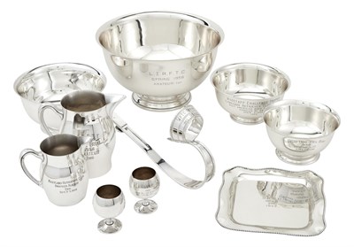 Lot 184 - Group of American Sterling Silver and Silver Plated Kennel Club Trophies
